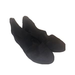 Eileen Fisher Womens 10 Sport Perforated Platform Crisscross Sandals Black